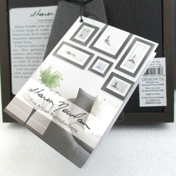 Sharon Nowlan Two in the Nest Shadow Box Frame Nova Scotia Artist NWT - Picture 8 of 8